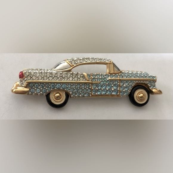 Swarovski Jewelry - SWAROVSKI Blue '57 CHEVY Car Pin Brooch